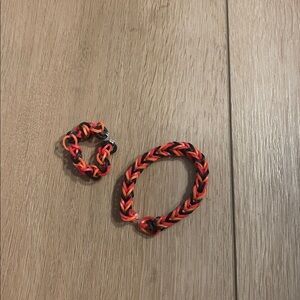 Red and Black Braided Bracelet